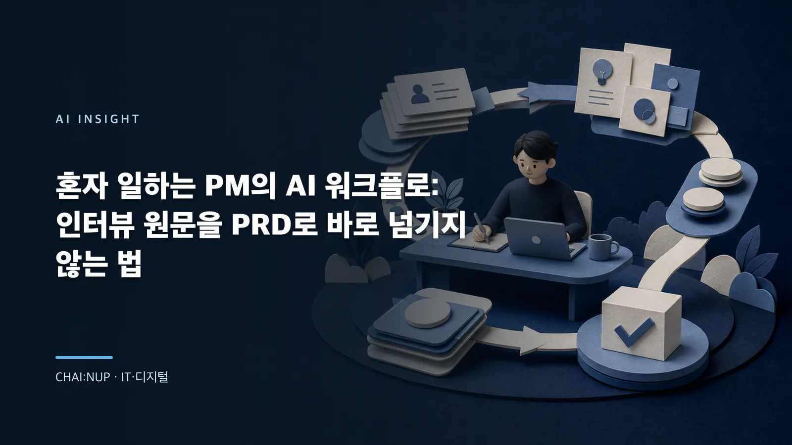 고객 인터뷰를 PRD로 옮기는 증거 장부: 혼자 일하는 PM의 검증법